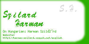 szilard harman business card